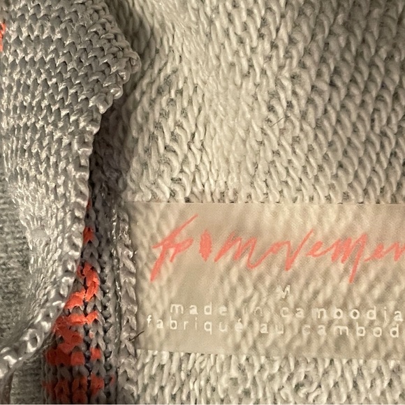 Free People Movement Hoodie Womens M Gray Full Zip Sweatshirt Oversized - Picture 4 of 7